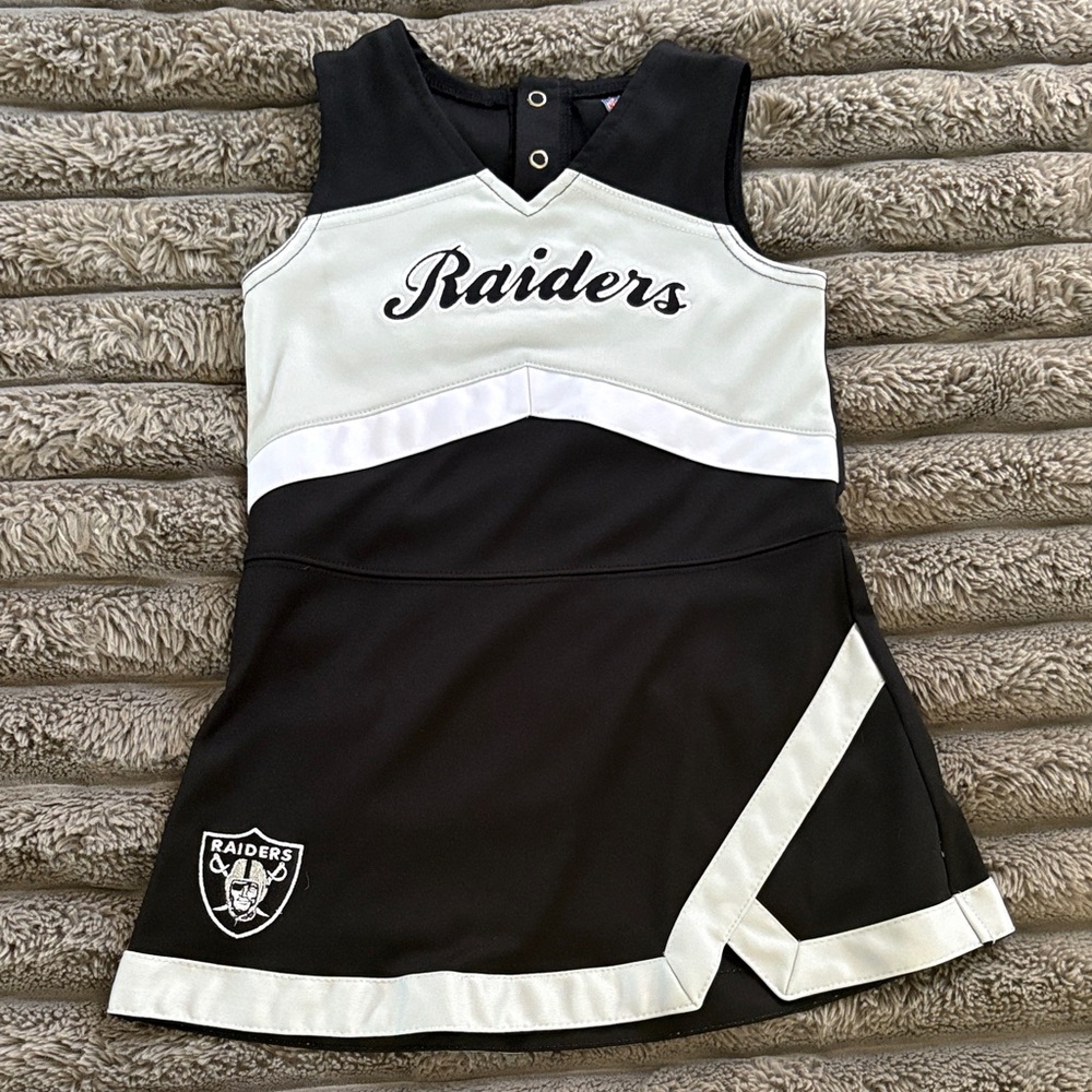 Raiders Kids Black and Silver Cheer Outfit